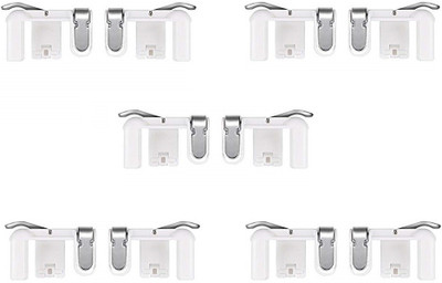 

FKU Set of 5 Pubg Sensitive Shoot/aim Buttons L1 R1 Trigger Mobile Game Controller For Andriod & Ios Joystick(White, For Mac OS)