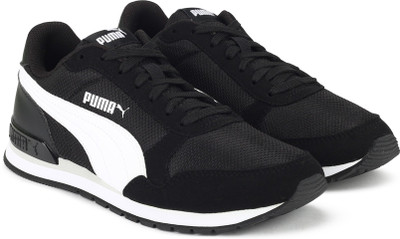

Puma Boys & Girls Lace Running Shoes(Black, Black- white