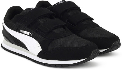 

Puma Boys & Girls Lace Running Shoes(Black, Black- white