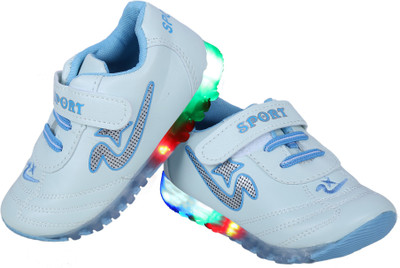 

LNG Lifestyle Boys & Girls Velcro Running Shoes(Blue, Light blue