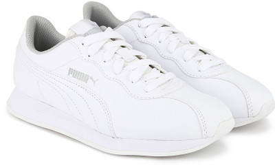 Puma Boys & Girls Lace Running Shoes(White, White- white