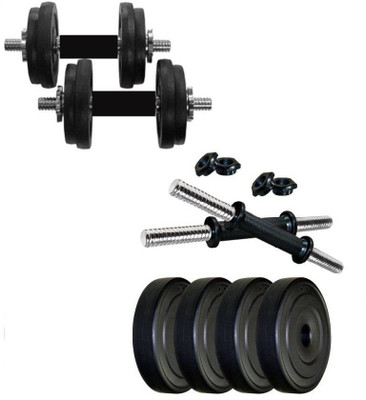Monika Sports 4 plates of 1 kg each + 2 dumbell rods for exercise Home Gym Kit Monika Sports Fitness Kits