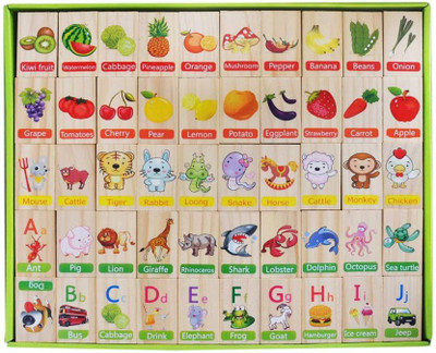 

Authfort 100 Pieces English Game Set | Alphabets Words Counting Stacking Sorting | Early Educational Toys(Multicolor)