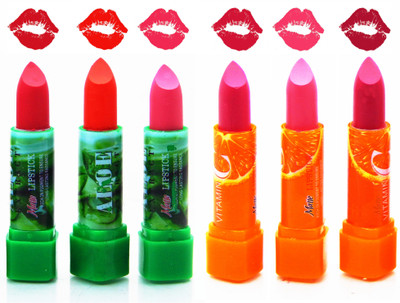 

firstzon™ Aloe - Vitamin C combo matte moisturizing lipstick set of 6, S-2(S-B)
