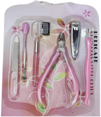 

AVMART Pink Beauty Make up Stainless Steel Manicure Set 6 in 1(20 g, Set of 6)