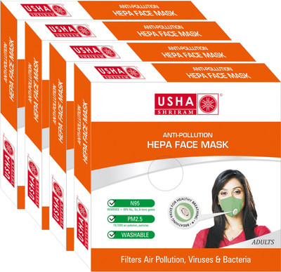 

Usha Shriram Air Mask Adult Face Mask (pack of 4) FM-1895-A4 Mask and Respirator