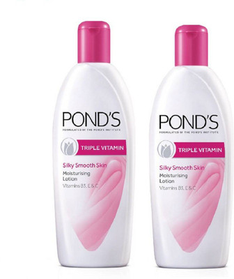 

Ponds Triple Vitamin Moisturizing Lotion silky smooth skin 300ml pack of 2(300 ml)