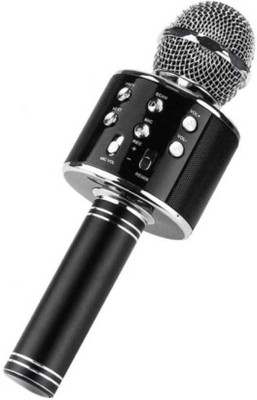 

P17 collection Microphone BT Speaker for Karaoke mic WS858 microphone for kids/ Singer Microphone Microphone speaker(Black)