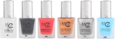 

Million Colors Premium Matte Nail Lacquer 101, 143, 132, g5, c5, 122(Pack of 6)