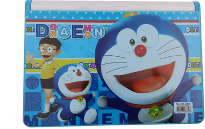 

Qzark Blue-pencil-box-white-board Doraemon Art Plastic Pencil Box(Set of 1, Blue)