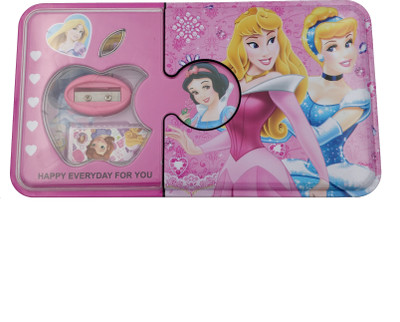 

Qzark Princess-Metal-Bigger-Pencil-Box Princess, Barbie Art Metal Pencil Box(Set of 1, Pink)