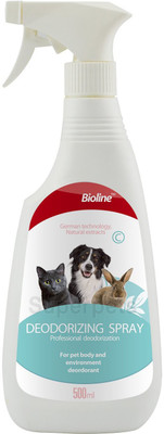 

Bioline Natural Professional Deodorizing Spray for Dog and Cats (500ml) Deodorizer(500 ml, Pack of 1)