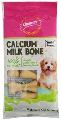 

gnawlers calcium milk bone treat , added calcium dog treat , teeth use treat , freshen breath treat Milk Dog Treat(60 g, Pack of 3)