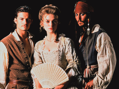 

Movie Pirates Of The Caribbean: The Curse Of The Black Pearl Pirates Of The Caribbean Will Turner Orlando Bloom Jack Sparrow Keira Knightley Elizabeth Swann Johnny Depp HD Wallpaper Background Paper Print(12 inch X 18 inch, Rolled)