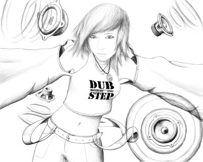 

Music Dubstep Girl Wall Poster Fine Art Print(12 inch X 18 inch, Rolled)