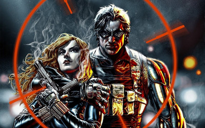 

Winter Soldier Black Widow Captain America Frameless Fine Quality Poster Fine Art Print(12 inch X 18 inch, Rolled)