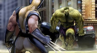 

Hulk Wolverine Frameless Fine Quality Poster Paper Print(12 inch X 18 inch, Rolled)