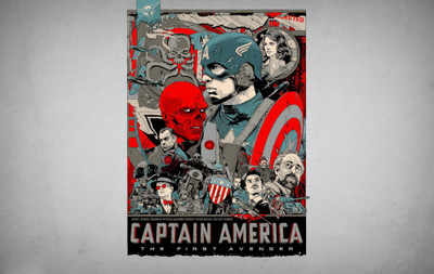 

Comics Captain America Red Skull Hydra Fine Art Paper Print Poster Fine Art Print(12 inch X 18 inch, Rolled)