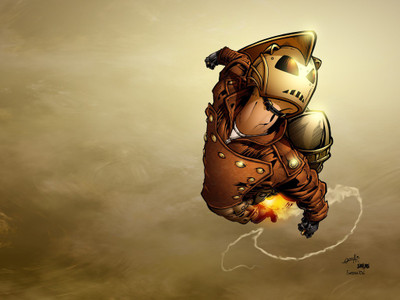 

Rocketeer Rocketman Frameless Fine Quality Poster Fine Art Print(12 inch X 18 inch, Rolled)