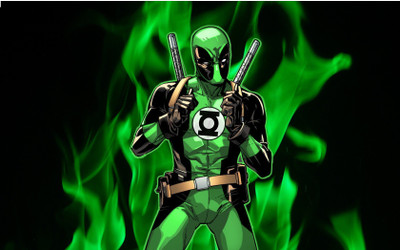 

Deadpool Green Lantern Frameless Fine Quality Poster Paper Print(12 inch X 18 inch, Rolled)