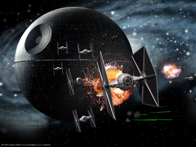 

Akhuratha Poster Movie Star Wars Death Star Tie Fighter HD Wallpaper Background Fine Art Print(12 inch X 18 inch, Rolled)