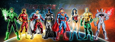 

Comics Justice League Superhero Green Lantern Flash Batman Superman Wonder Woman Aquaman Fine Art Paper Print Poster Fine Art Print(12 inch X 18 inch, Rolled)