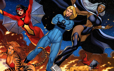 

Comics Marvel Invisible Woman Spider-Woman Tigra HD Wallpaper Background Paper Print(12 inch X 18 inch, Rolled)