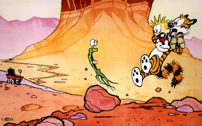 

Comics Calvin & Hobbes Hobbes Calvin Fine Art Paper Print Poster Fine Art Print(12 inch X 18 inch, Rolled)
