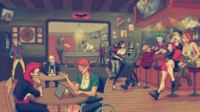 

Comics Batman Joker Harley Quinn Poison Ivy HD Wall Poster Fine Art Print(12 inch X 18 inch, Rolled)