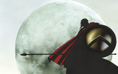 

Comics 300 Spartan Shield Spear Cloak Moon Soldier Fine Art Paper Print Poster Fine Art Print(12 inch X 18 inch, Rolled)