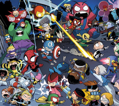 

A-Babies Vs. X-Babies Iron Fist Martian Manhunter Cyclops Scarlet Witch Beast Wolverine Spider-Woman Thor Captain America Spider-Man Colossus Wasp Iron Man Hulk Frameless Fine Quality Poster Photographic Paper(12 inch X 18 inch, Rolled)