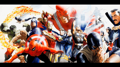 

Marvel Hulk The Thing Spider-Man Captain America Iron Man Mr. Fantastic Invisible Woman Thor Frameless Fine Quality Poster Paper Print(12 inch X 18 inch, Rolled)