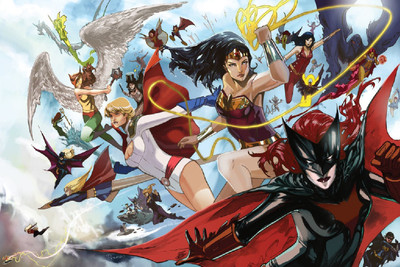 

Comics DC Universe Hawkgirl Batgirl Power Girl Wonder Woman Fine Art Paper Print Poster Paper Print(12 inch X 18 inch, Rolled)