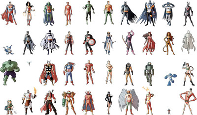 

Comics Collage Superman Wonder Woman Martian Manhunter Flash Green Lantern Aquaman Batman Captain America Hawkeye Hulk Wasp Thor Iron Man Link Red Tornado Zatanna Hawkman Cheetara Plastic Man Fine Art Paper Print Poster Photographic Paper(12 inch X 18 inc