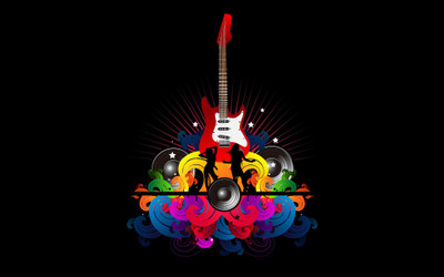 Music Guitar Wall Poster Fine Art Print(12 inch X 18 inch, Rolled)