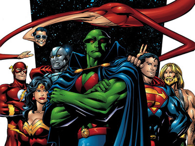 

Comics Martian Manhunter Flash Wonder Woman Plastic Man Superman Green Arrow Fine Art Paper Print Poster Paper Print(12 inch X 18 inch, Rolled)