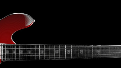 

Akhuratha Music Guitar Red Wall Poster Fine Art Print(12 inch X 18 inch, Rolled)