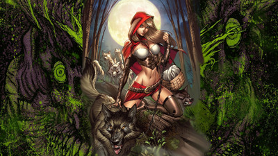 

Grimm Fairy Tales Red Riding Hood Frameless Fine Quality Poster Photographic Paper(12 inch X 18 inch, Rolled)