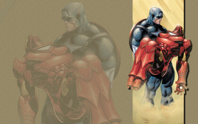 

Comics Iron Man Robot Captain America HD Wallpaper Background Photographic Paper(12 inch X 18 inch, Rolled)