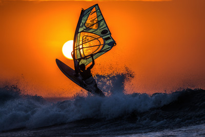 

Sports Windsurfing Summer Wave Sun Sunset Sea Surfing HD Wall Poster Paper Print(12 inch X 18 inch, Rolled)