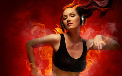 

Music Headphones Model Woman Photography Girl HD Wallpaper Background Fine Art Print(12 inch X 18 inch, Rolled)
