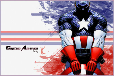 

Captain America Frameless Fine Quality Poster Paper Print(12 inch X 18 inch, Rolled)