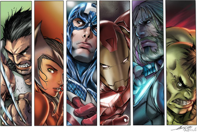 

Comics The Avengers Wolverine Captain America Iron Man Thor Hulk HD Wallpaper Background Fine Art Print(12 inch X 18 inch, Rolled)