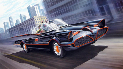 

Batman Robin Batmobile Frameless Fine Quality Poster Fine Art Print(12 inch X 18 inch, Rolled)