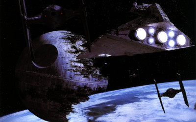 

Movie Star Wars Death Star Tie Fighter Star Destroyer HD Wallpaper Background Paper Print(12 inch X 18 inch, Rolled)