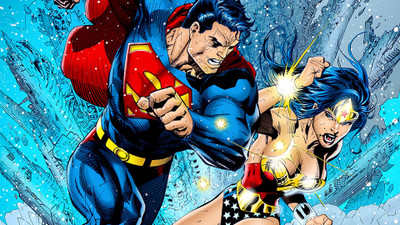 

Superman/Wonder Woman Frameless Fine Quality Poster Fine Art Print(12 inch X 18 inch, Rolled)