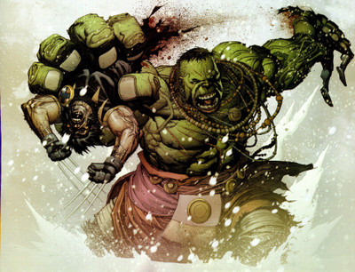 

Comics Hulk Wolverine Fine Art Paper Print Poster Paper Print(12 inch X 18 inch, Rolled)