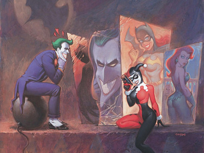 

Comics Batman Joker Harley Quinn Batgirl Poison Ivy Fine Art Paper Print Poster Photographic Paper(12 inch X 18 inch, Rolled)