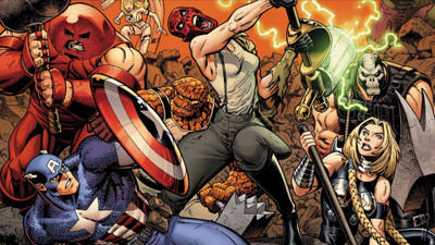 

Comics Avengers The Avengers Captain America The Thing Red Skull Juggernaut Fine Art Paper Print Poster Fine Art Print(12 inch X 18 inch, Rolled)