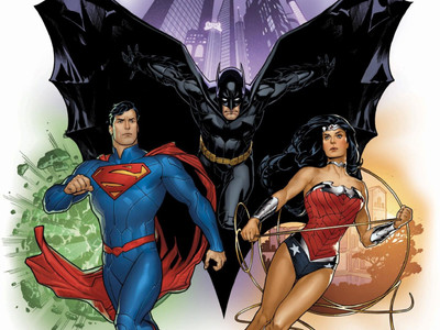 

Comics Justice League Superman Batman Wonder Woman HD Wallpaper Background Paper Print(12 inch X 18 inch, Rolled)